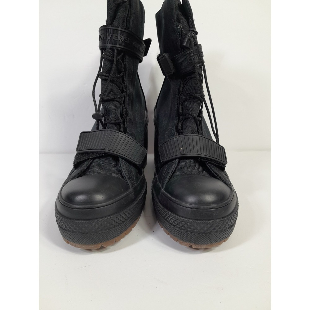 CONVERSE CHUCK TAYLOR All STAR GR82 WOMENS US 10 BOOTS BLACK PLATFORM HEEL BOOTS - Picture 5 of 10